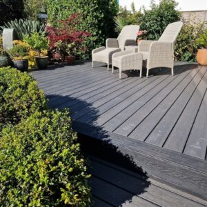 Piranha Mid Grey and Anthracite Composite Decking