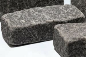 Black Sawn and Tumbled Granite Setts