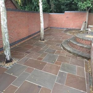 Autumn Brown Stone Patio