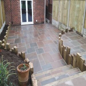 Autumn Brown Stone Patio