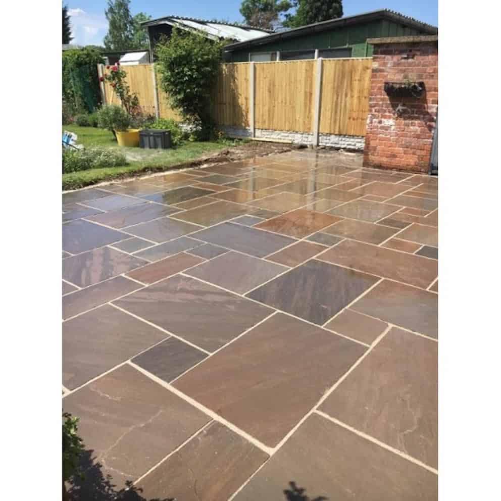 Autumn Brown Stone Patio