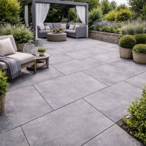 Tumbled & Pre-sealed Egyptian Limestone Melly Grey Paving Slabs Talasey